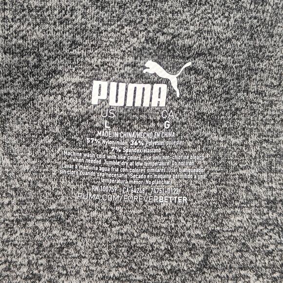 Puma Convertible Seamless Sports Bra 2 Pack Gray Black Womens Large - Picture 5 of 7